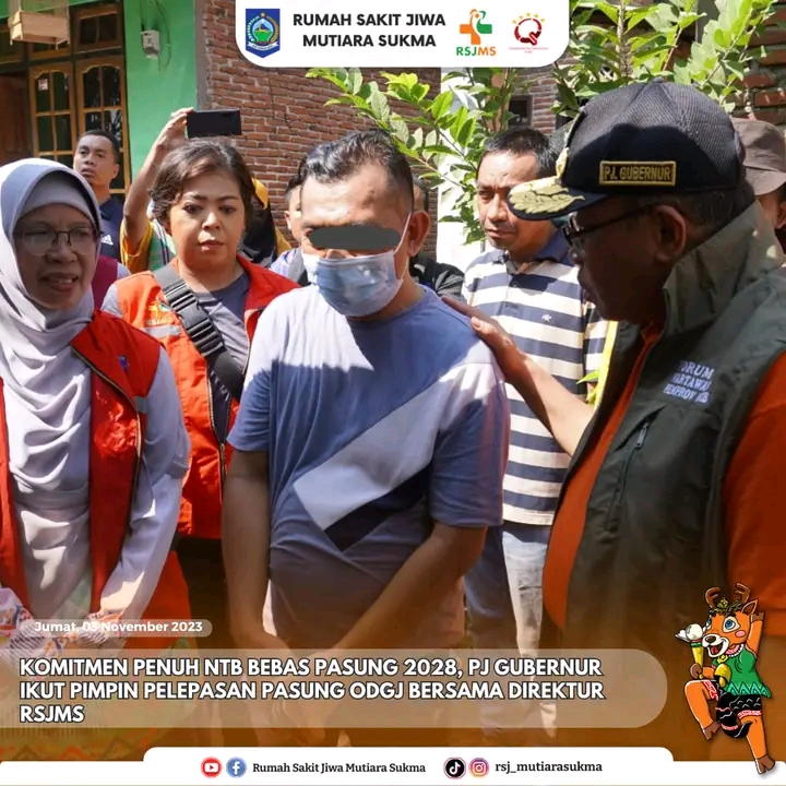 KOMITMEN PENUH NTB BEBAS PASUNG 2028, PJ GUBERNUR IKUT PIMPIN PELEPASAN PASUNG ODGJ BERSAMA DIREKTUR RSJMS